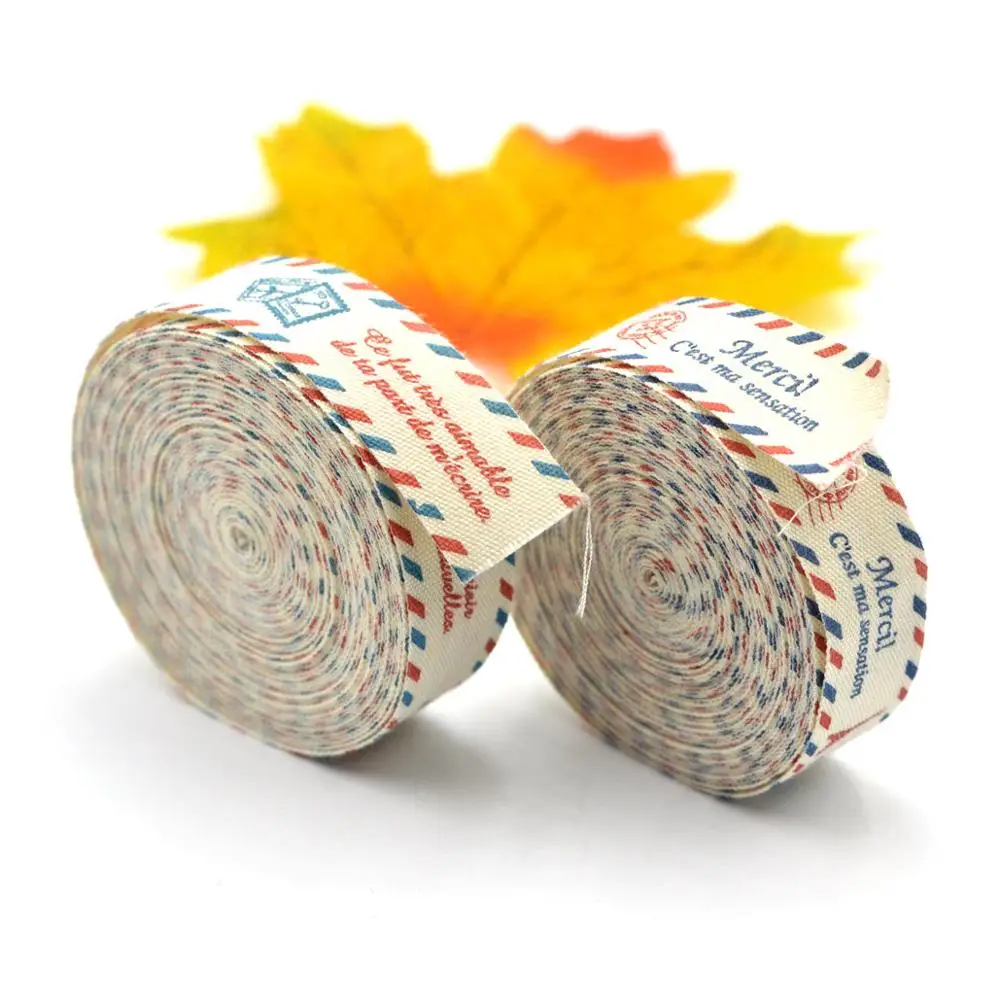 5 м бежевые хлопковые Ленточные этикетки подарочная упаковка для рукоделия