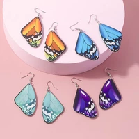 acrylic butterfly earrings gorgeous insect wings hanging earrings hooks earrings women girls child earrings jewelry