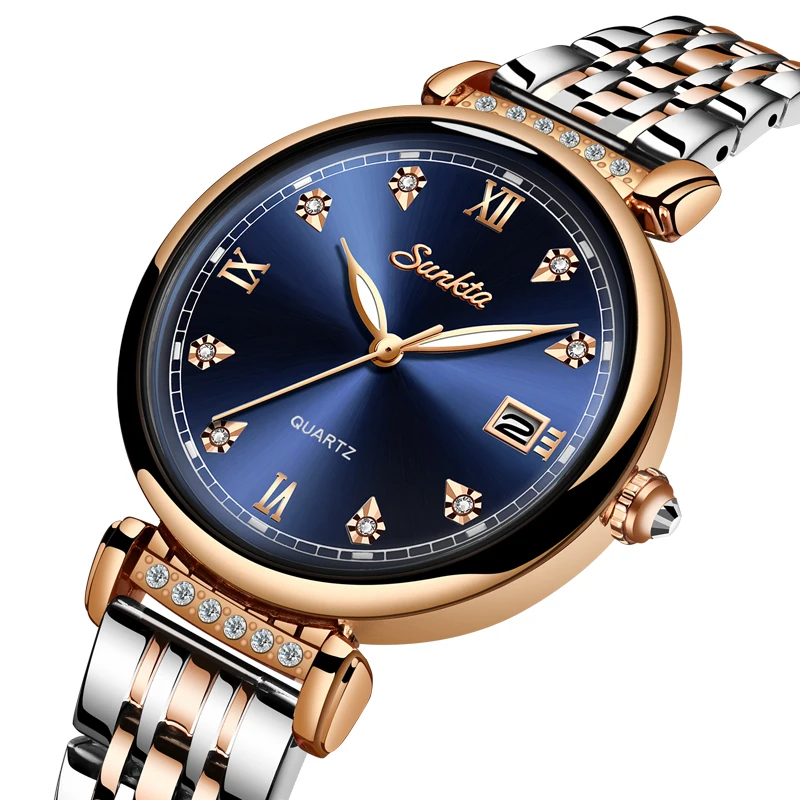 

Montre Femme SUNKTA New Women Watch Top Luxury Brand Creative Design Steel Women's Wrist Watches Female Clock Relogio Feminino