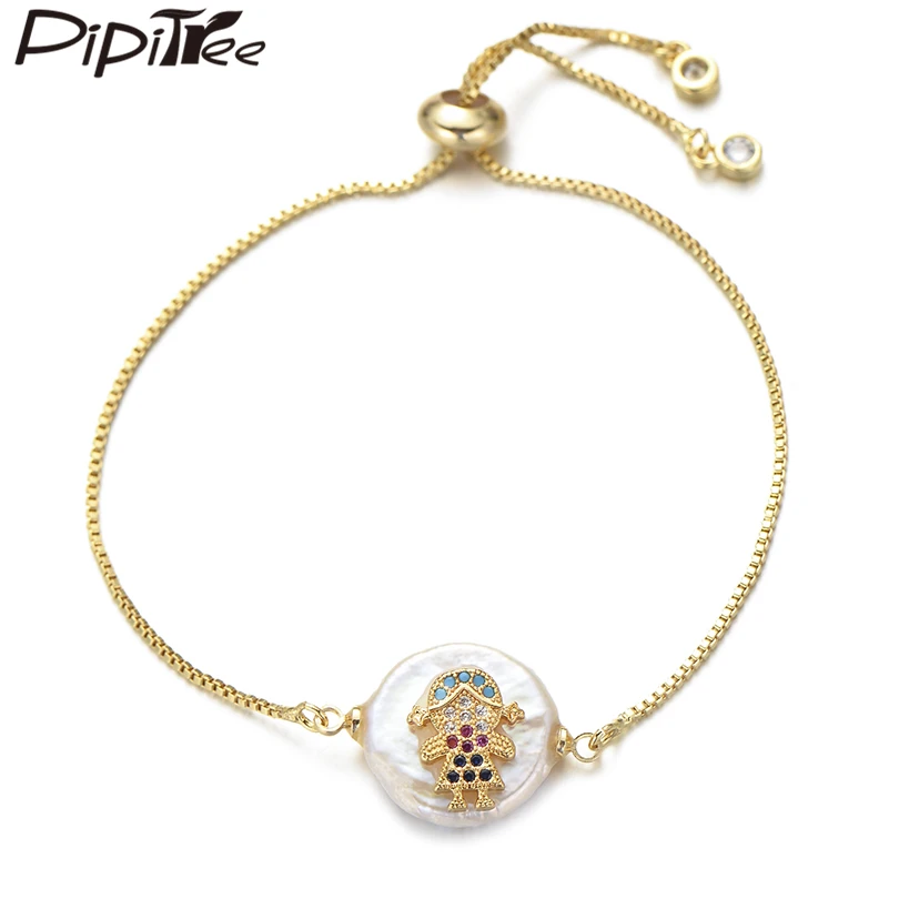 Браслеты Pipitree с фианитами для мальчиков и девочек браслеты слайдеры цепочкой из
