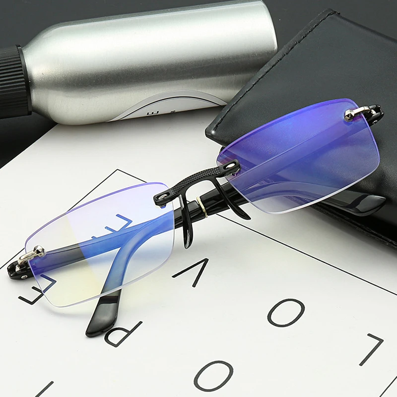 Zilead TR90 с защитой от синего света для чтения очки без оправы очки Prebyopia очки при дальнозоркости, очки для Для мужчин Для женщин