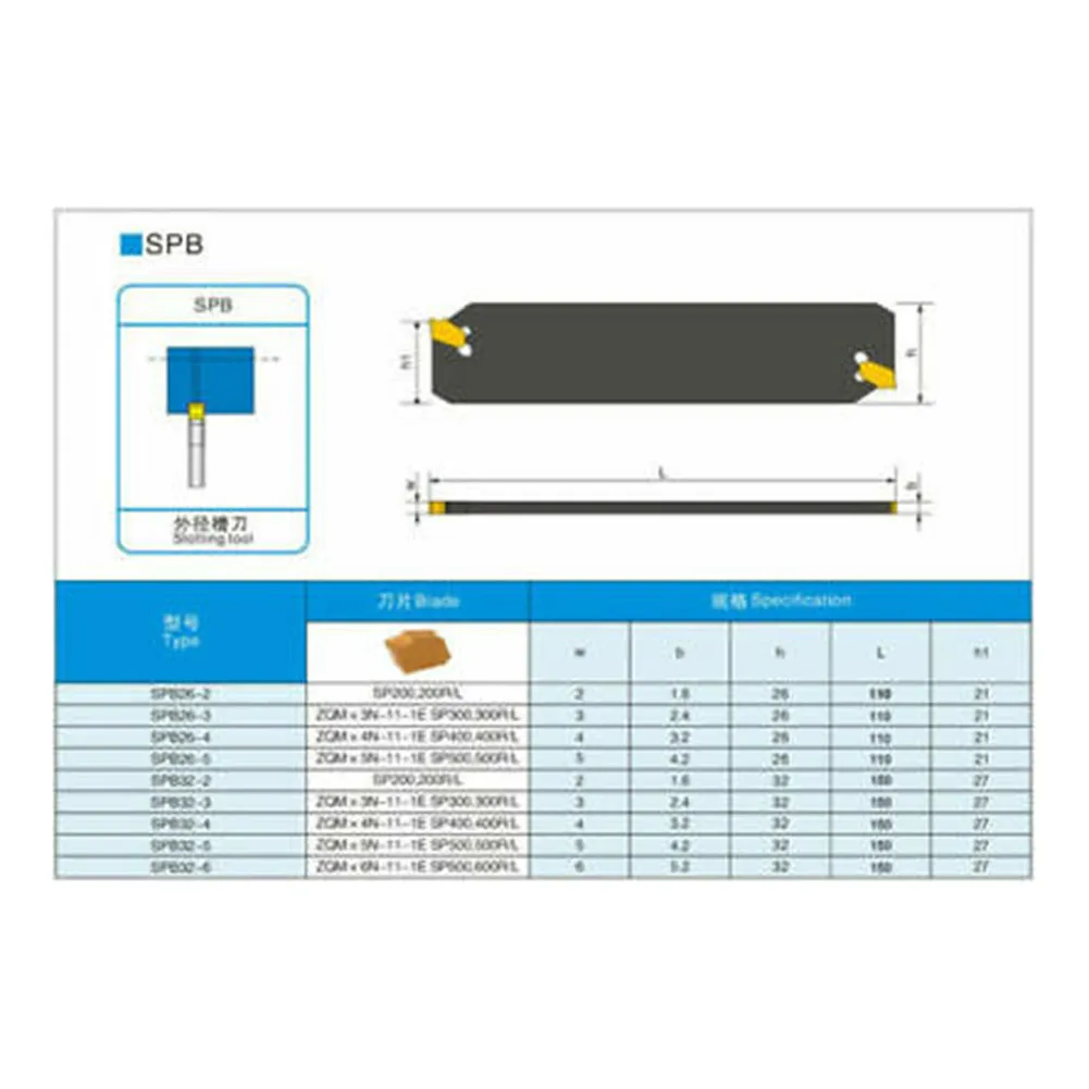 

SMBB2526 Cut Off The Cutter Bar Cutting Tool SPB Cutter 25mm Holder For SPB26 Black 26mm 100% Brand New And High Quality