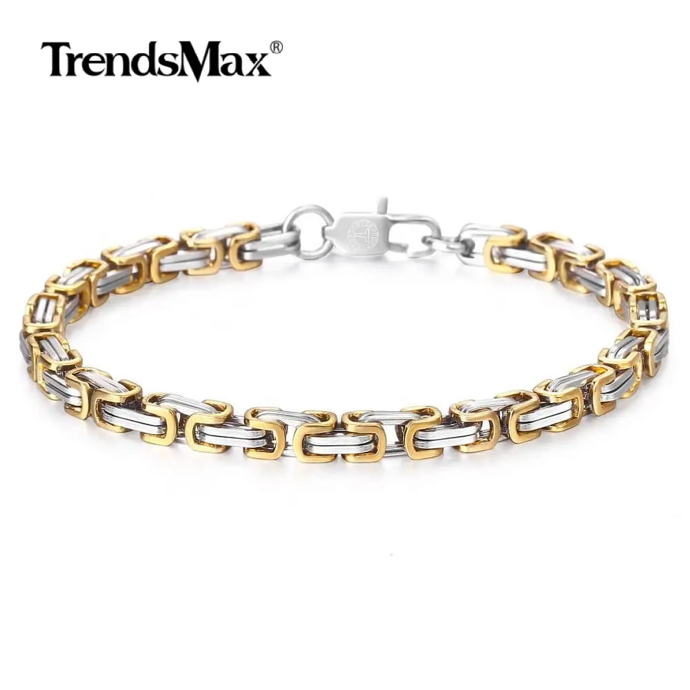 Браслет цепочка для мужчин нержавеющая сталь мальчиков 5 мм браслет в подарок