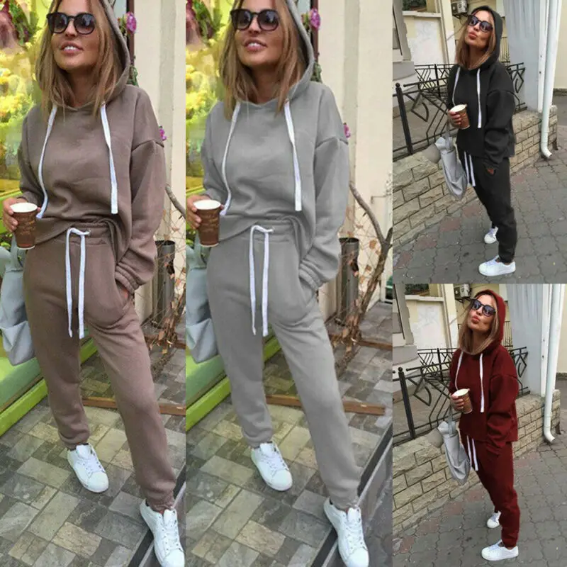 Женский спортивный костюм из 2 предметов для активного отдыха Повседневная