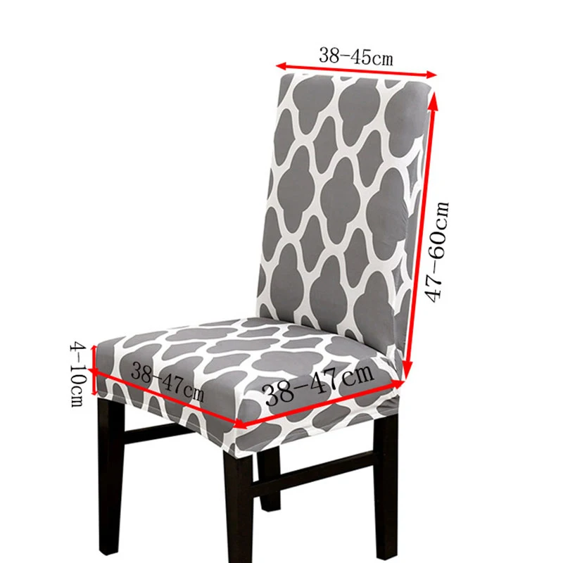 

New Printed Stretch Chair Cover Big Elastic Seat Chair Covers Office Chair Slipcovers Restaurant Banquet Hotel Home Decoration