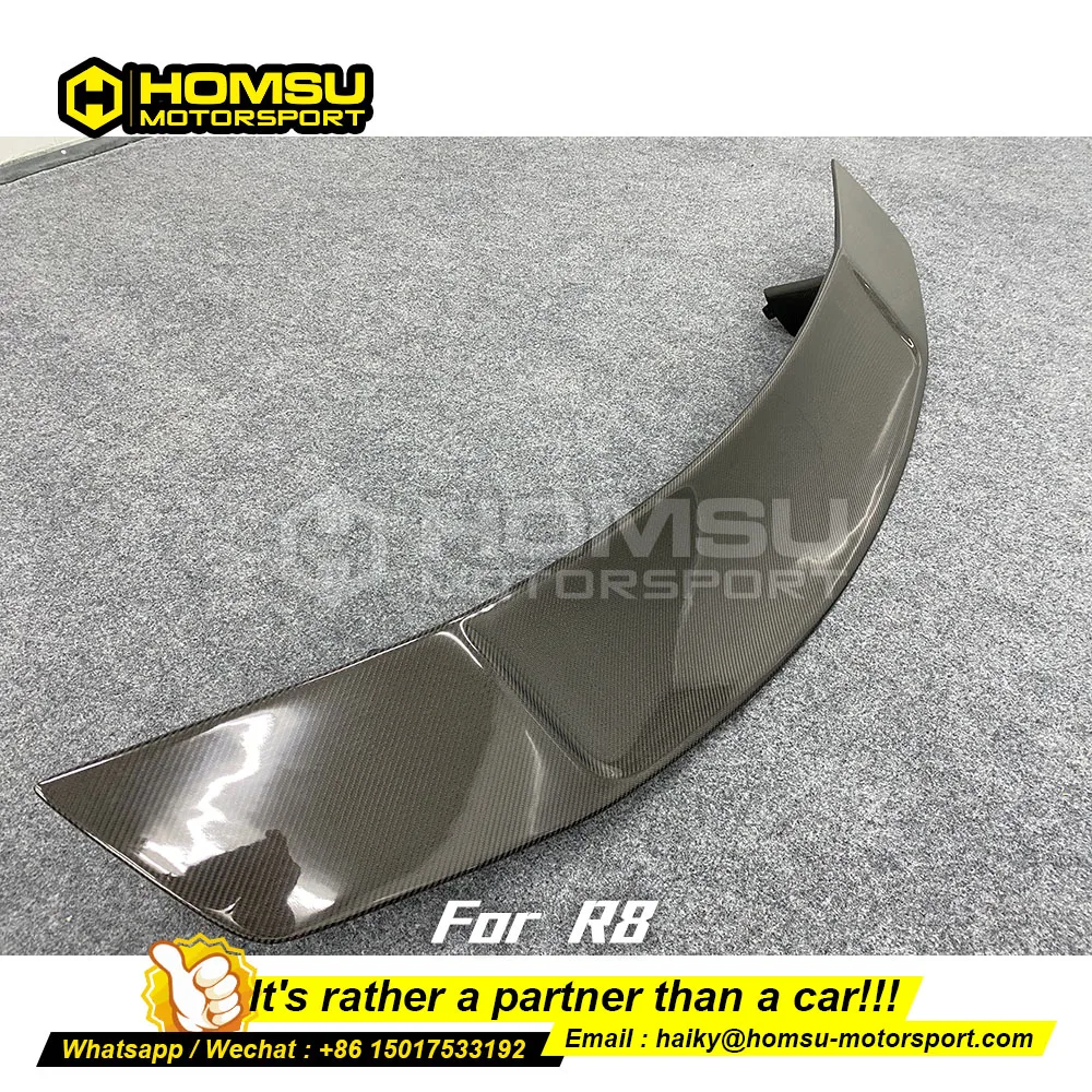 Задний спойлер для Audi i r8 из сухого углеродного волокна блестящие черные спойлеры