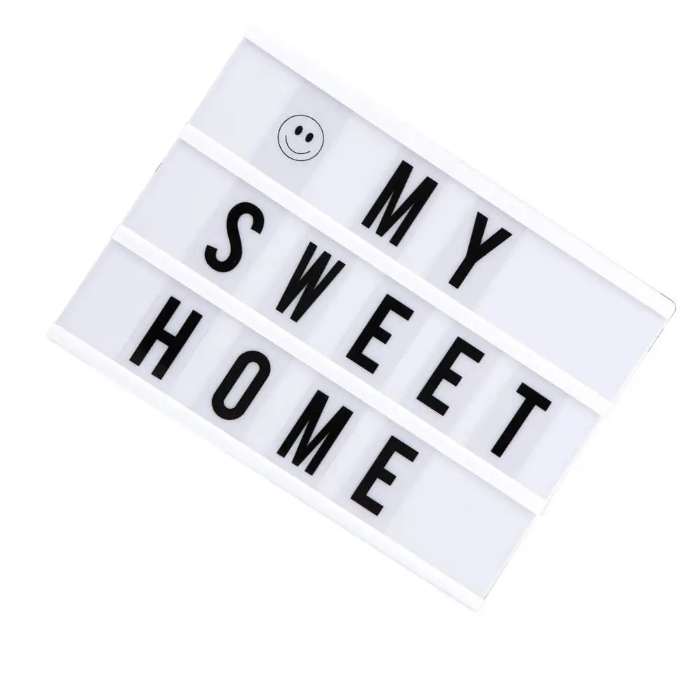 

A4 USB AA Battery LED Combination Night light Box DIY Letters Symbol Cards Decoration Lamp Message Board Lightbox