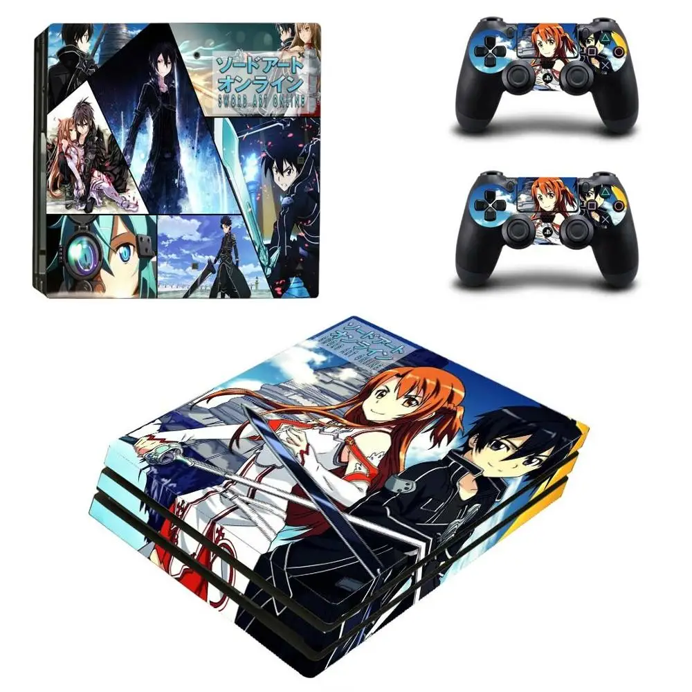 Наклейка Sword Art Online SAO PS4 Pro наклейка Play station 4 наклейки для PlayStation чехол консоли и