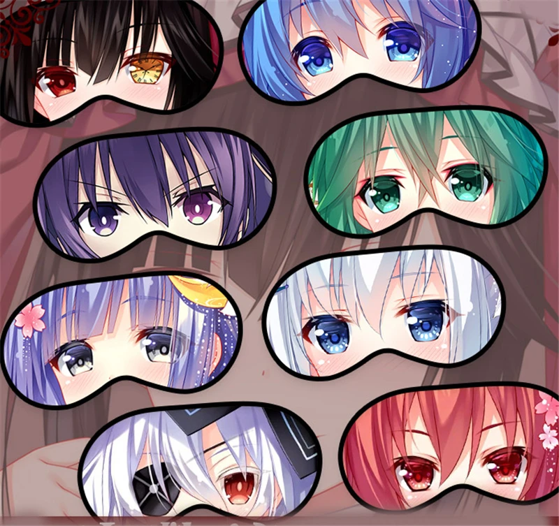 Маска для глаз с принтом токисаки куруми из мультфильма свидание и прямая