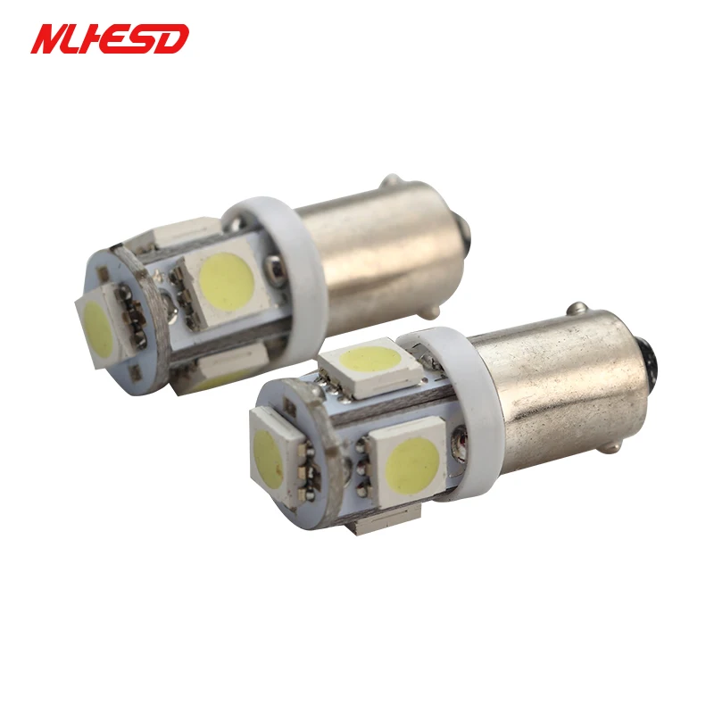 10 шт. двери лицензия номерного знака светильник лампочка BA9S T4W 5SMD 5050 Белый и