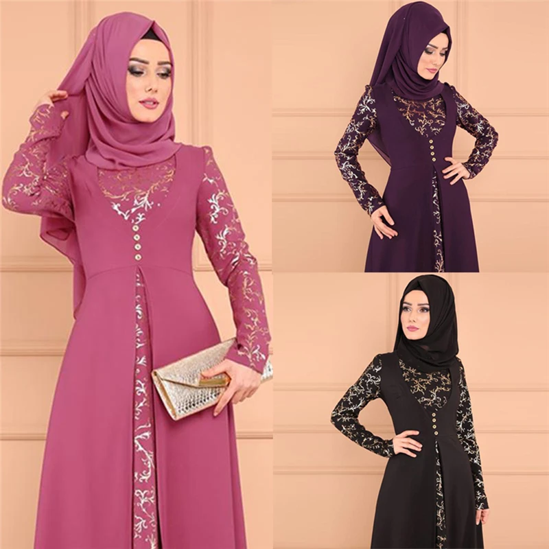 2022 кафтан халат Дубай Ислам Мусульманское Макси платье абаи кафтан неординарный Оман Катар мусульманская одежда без хиджаба