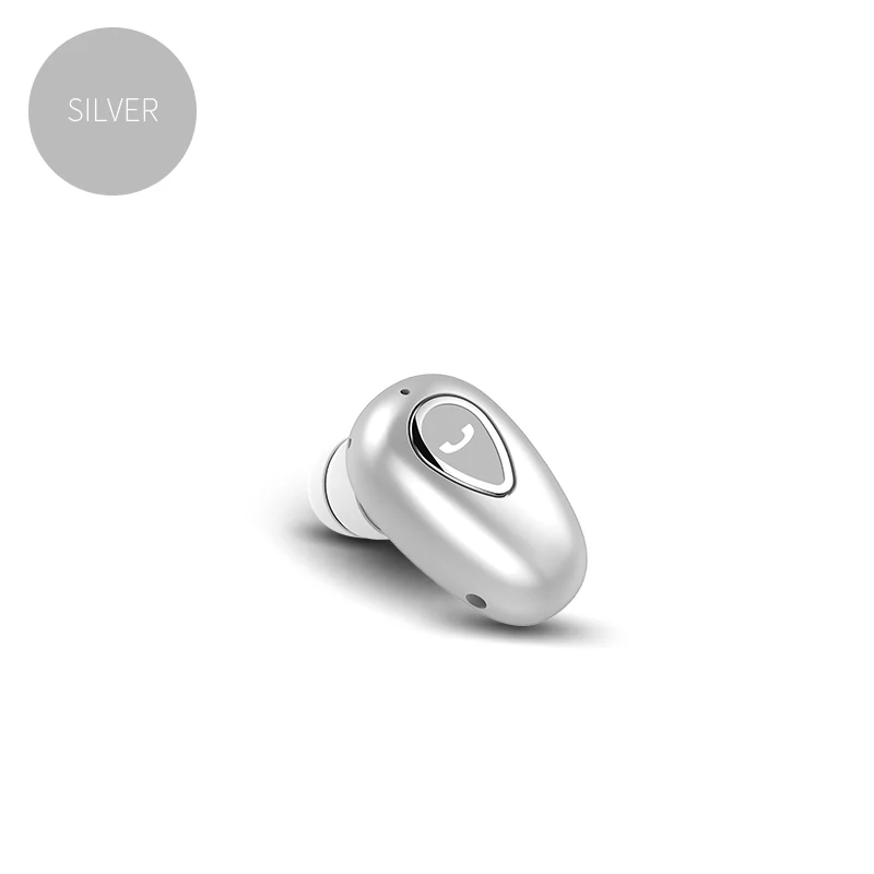 silver YX01 Мини Bluetooth наушники, скрытые наушники в ухо, гарнитура с микрофоном, стерео, Спортивная Bluetooth гарнитура для Android, для IOS телефонов - Цвет: silver