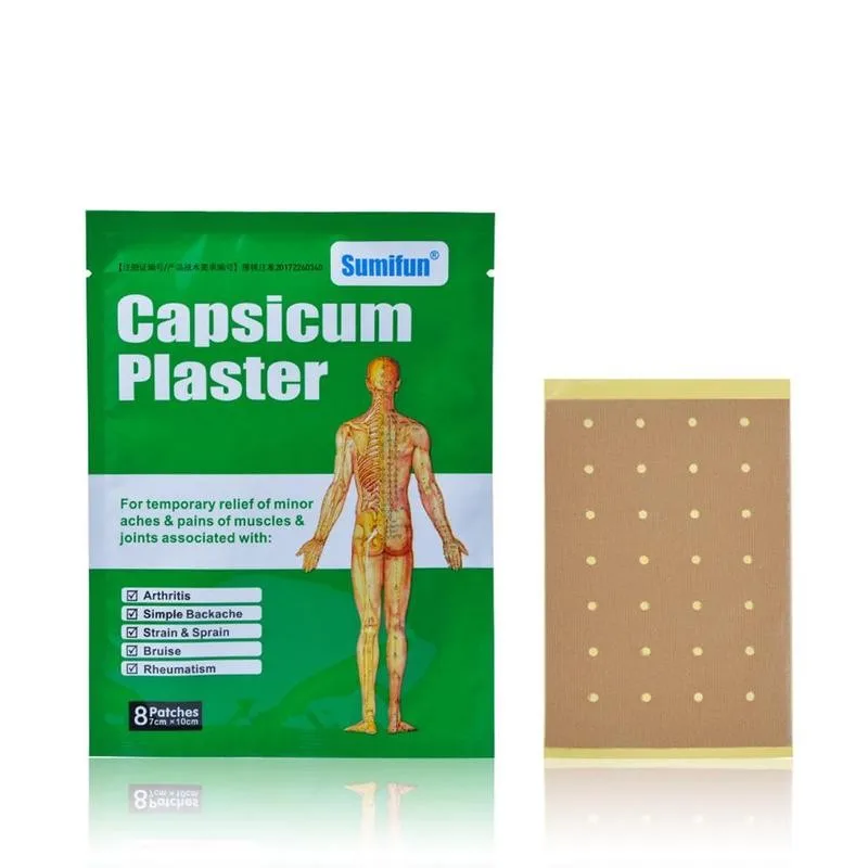 

8pcs/bag Capsicum Plaster Pain Patch Heat Pads For Pain Relief Medical Herbal Heating Patch For Back Joint Pains Capsicum