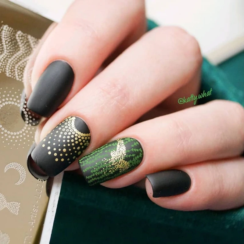 Пластины для стемпинга ногтей BORN PRETTY прямоугольные трафареты дизайна разных