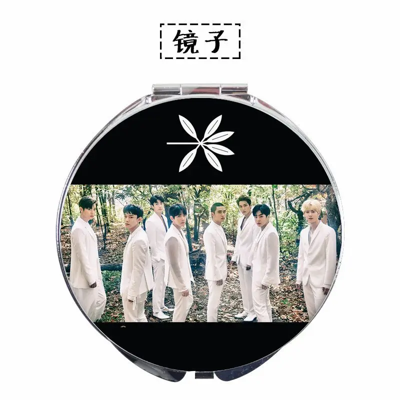 [MYKPOP]KPOP зеркало металлическое для макияжа карманное коллекция поклонников KPOP E9