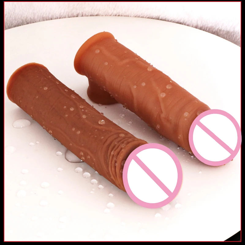 Силиконовые презервативы 190 мм многоразовые насадки на пенис удлинитель мужской