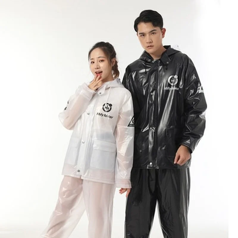 Модный велосипедный дождевик из ПВХ с капюшоном водонепроницаемый многоразовый