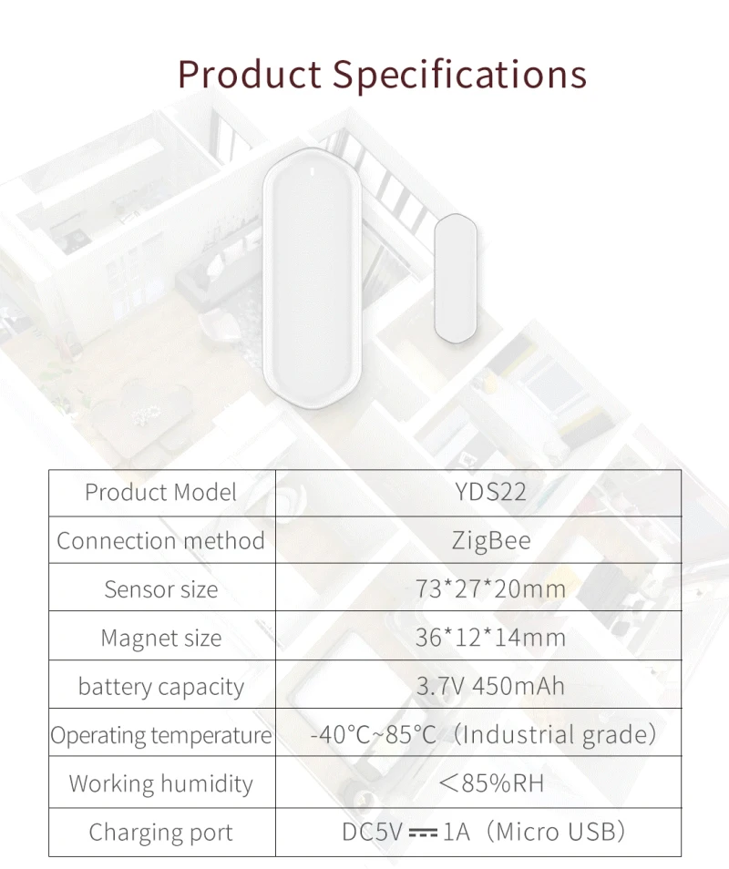 

New ZIGBEE Door And Window Sensor Graffiti Tuya Smart Door And Window Alarm Wireless Door And Window Detector