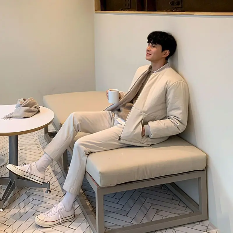 

Autumn and winter padded jacket men's thickening trend wild handsome short section Slim men's jacket jacket men's cotton new