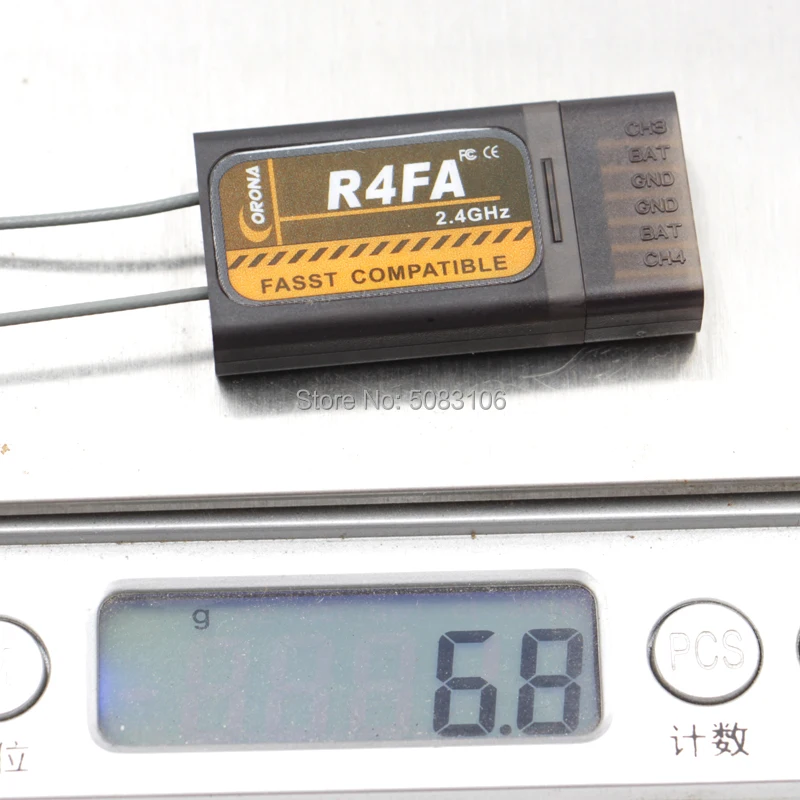 Corona R4FA 2,4 ГГц 4CH Совместимость с FASST(технологией стандартных систем с гибкой архитектурой) ресивер для Futaba передатчик 8FG 10CG 12FG 14SG 16SZ