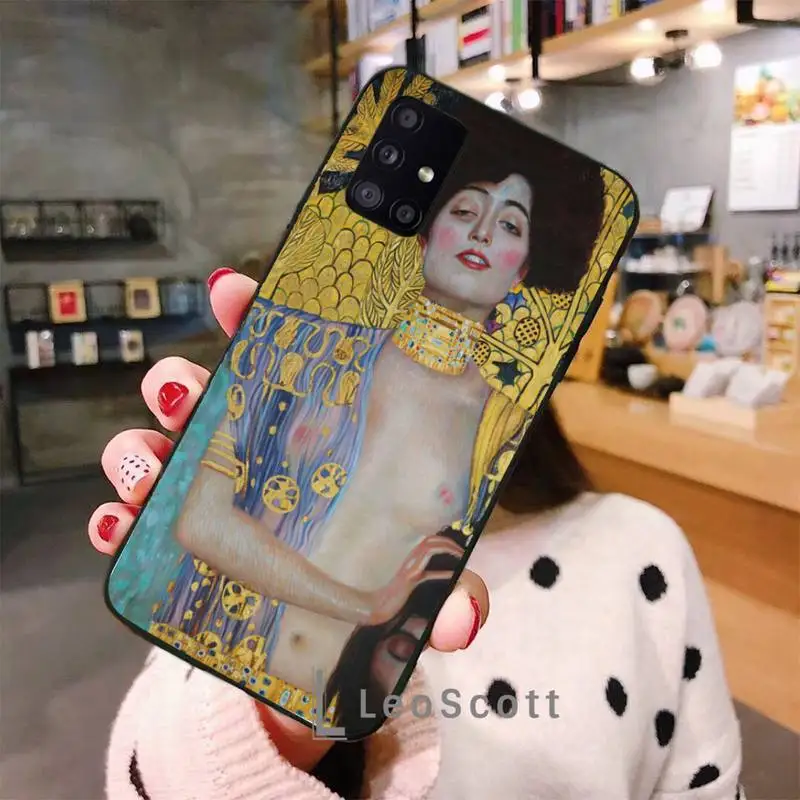 

Kiss by Gustav Klimt Design Phone Case For Samsung A32 A51 A52 A71 A50 A12 A21S S10 S20 S21 Plus Fe Ultra