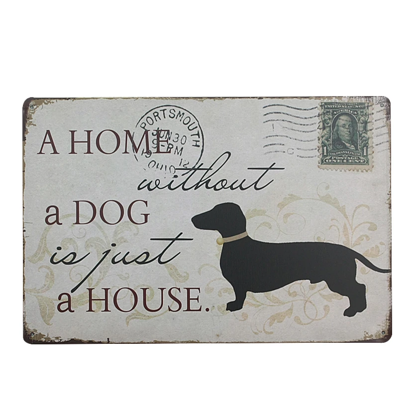 

Cute Smoking Dog Metal Tin Signs Vintage Iron Plate Painting Art Home Decor Poster For Bar Cafe Pub Wall Decoration 30x20cm A830