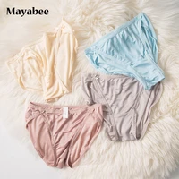 high end silk underwear womens low waist seamless bow breathable briefs 2021 spring and summer new products