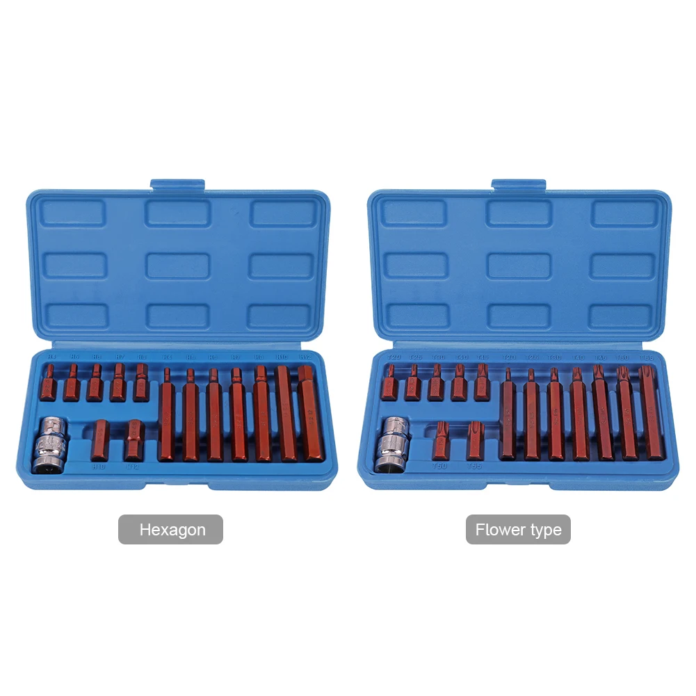 

15pcs Portable Screwdriver Socket Adapter Bits Set With Storage Box Chrome Vanadium Steel S2 Bit Power Repair Hand Tools