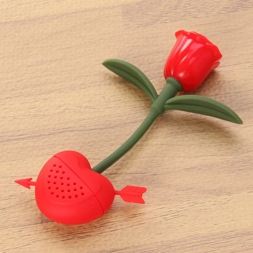

2pcs Tea-leaf Filters Reusable Tea Strainers Tea Infusion Accessories (Red)