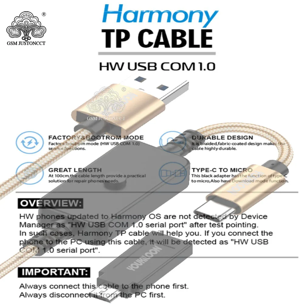 Новинка 2022 гармония TP кабель/гармония тестовые точечные кабели + HW USB COM 1 0 адаптер