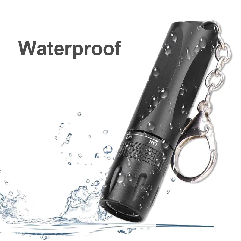 

Mini T6 Led Flashlight Pocket Keychain Torch Waterproof Lantern Hand Light Powered By Aa/14500 Battery for Camping Hunting