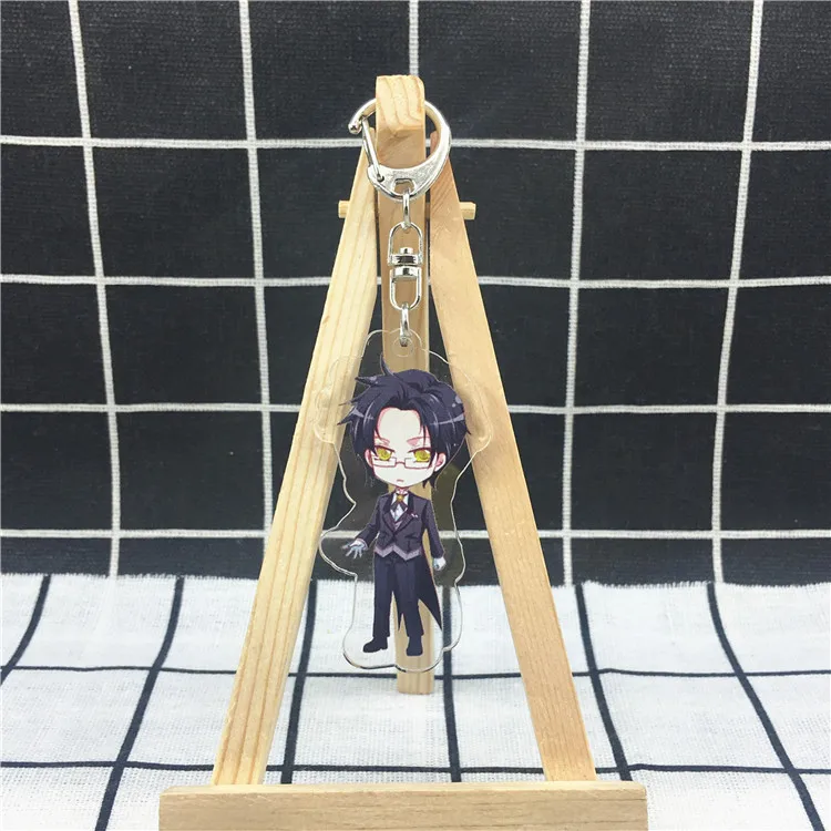 as pictured Аниме Черный Дворецкий Kuroshitsuji Ciel Sebastian милый акриловый рисунок Брелок Украшение Коллекция Модель игрушки Косплей - Цвет: as pictured