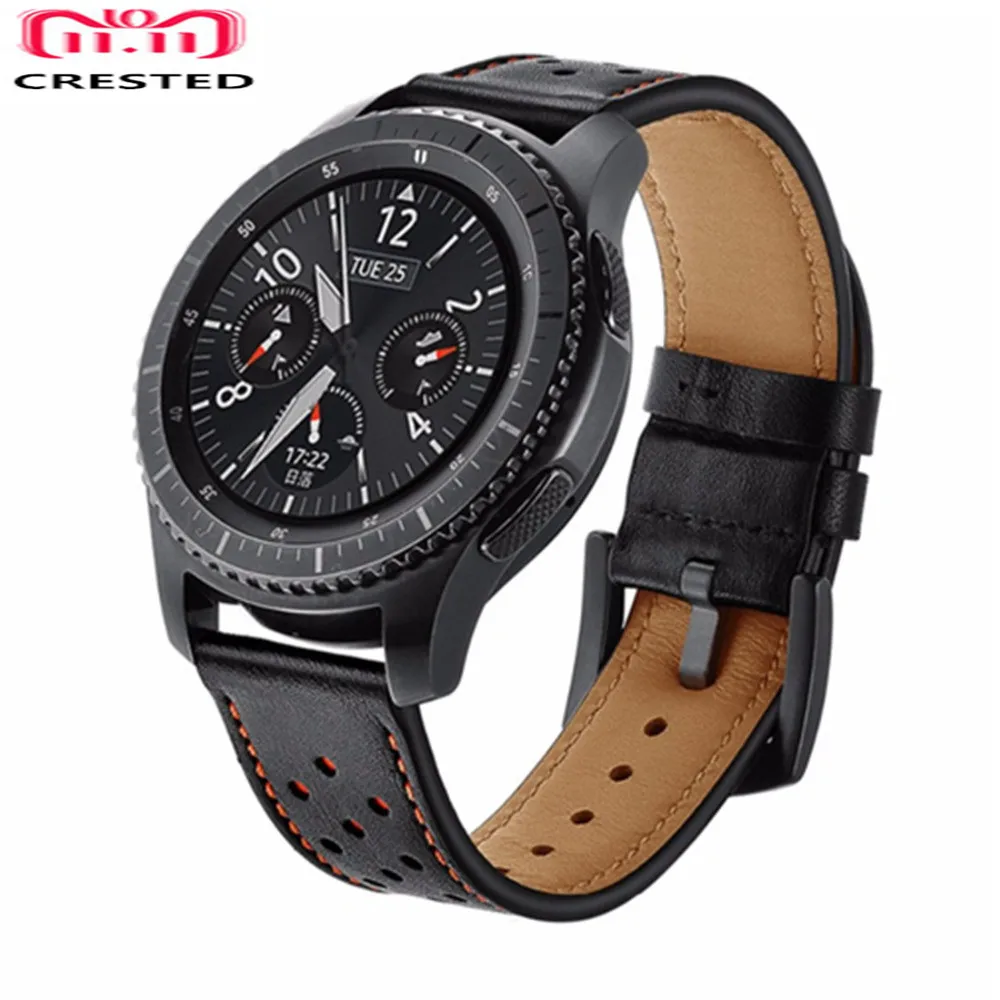 

Ремешок из хохластой кожи для Gear S3 Frontier, браслет для Samsung Galaxy watch 46 мм 22 мм huawei Watch gt