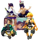 2021 Аниме Фигурка убийца демонов, сесть, версия, фигурка камадо танджиро, агатсума Zenitsu Eat Rice, ПВХ экшн-фигурка, куклы