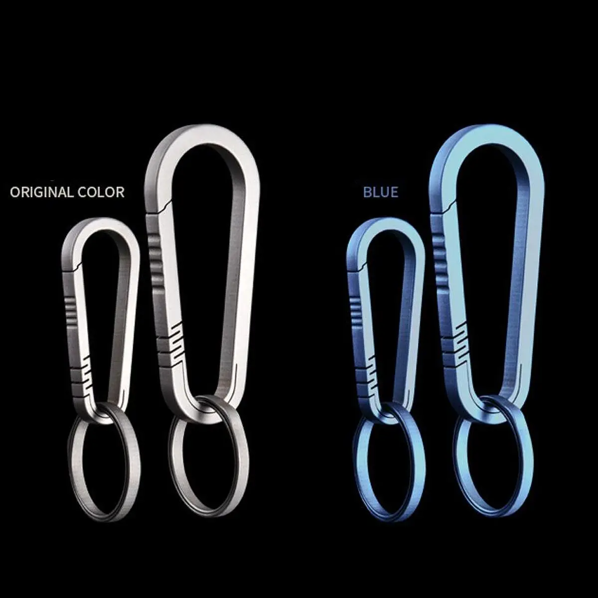

NEW EDC Titanium Keychain Backpack Buckle Mini Hanging Buckle Small+Ring Load 25KG Durable Backpack Buckle