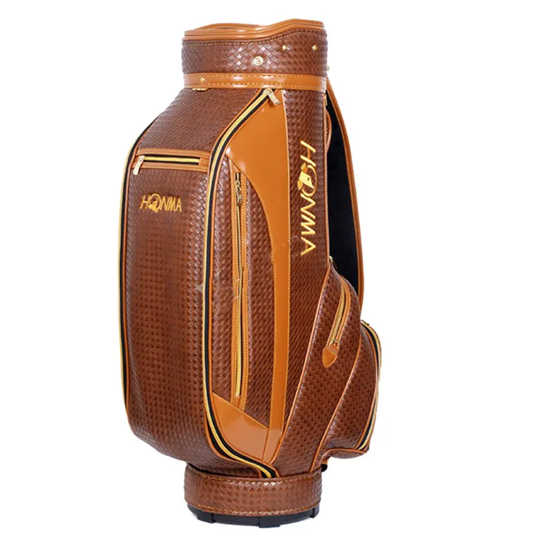 brown Новая сумка для гольфа HONMA PU, сумка для клюшек для гольфа, 9 дюймов, стандартная сумка для гольфа на выбор, цветная сумка для гольфа Cooyute - Цвет: brown