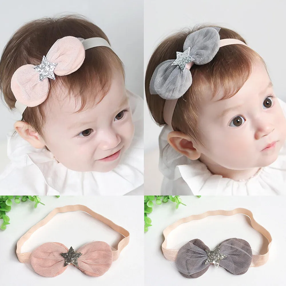 TELOTUNY Baby Headwear Girls Princess Bowknot Sequins Headband Newborn Toddler Kid Hair Accessories Bow Turban Bab | Детская одежда и