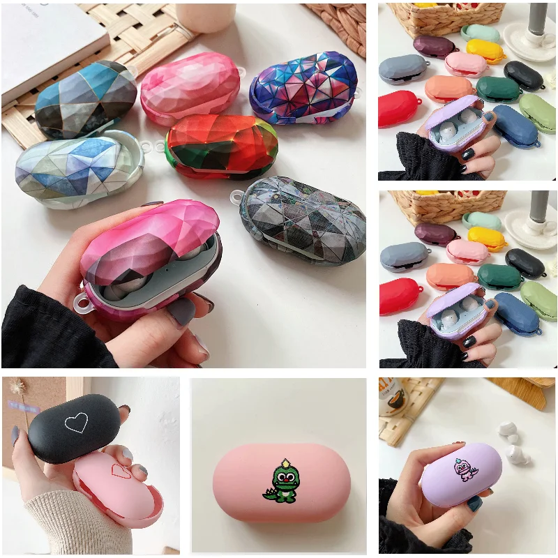 

Diamond Pattern Case For Samsung Galaxy Buds Plus Gradient Color Bluetooth Earphone Protector Hard PC Cover For Galaxy Buds Capa