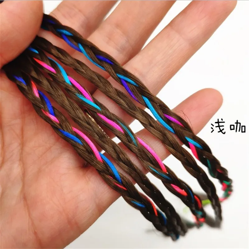 Красочные детские парик оплёточный станок на голову эластичная повязка для