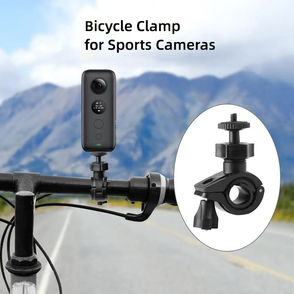 

360 Degree Rotatable Bicycle Clamp Sports Camera Mount Clip for Insta360 One X Lightness and Portability Convenient Carrier
