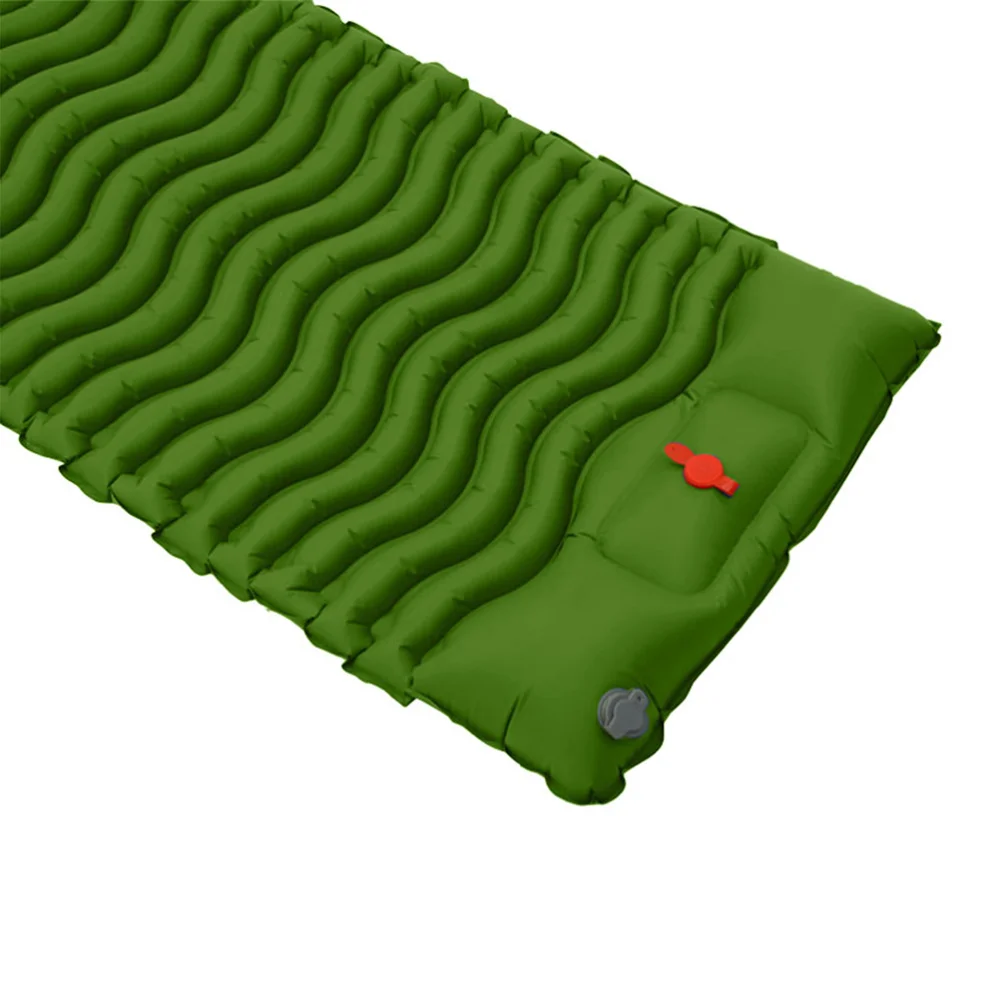 

1pc Foot Air Inflation Tent Air Mattress Ultralight Portable Outdoor Camping Hiking Inflatable Sleeping Mat (Blue)