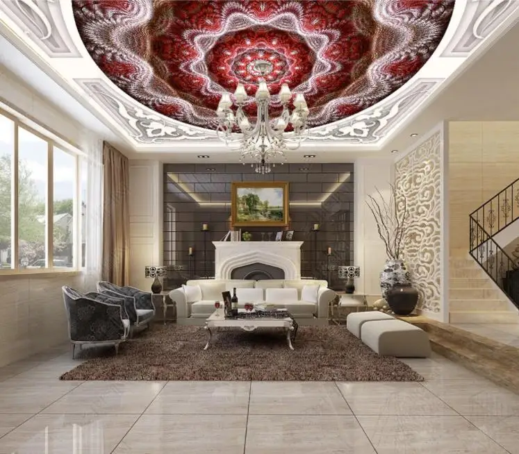 Настенные 3D обои на заказ для домашнего улучшения потолочные фрески в