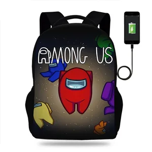 Рюкзак игровой среди нас, школьные ранцы для мальчиков и девочек, мужской и женский рюкзак для ноутбука, школьные сумки для подростков