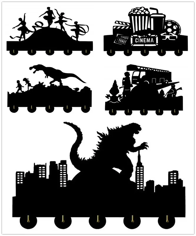 Деревянная вешалка для пальто домашнего кинотеатра Настенная декоративная