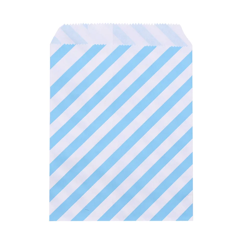 AB05 25/50pcs 18*13cm Kraft Paper Bags Wave Stripe Dot Gift Bag for Wedding Birthday Candy Snack Bag Festival Party Wrapping Supplies - Цвет: AB05