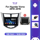 TS7 Android Wifi Авторадио для Hyundai Accent Verna Solaris 2010-2016 с MP5 микрофоном карта DVR камера навигация GPS IPS 2DIN без Dvd