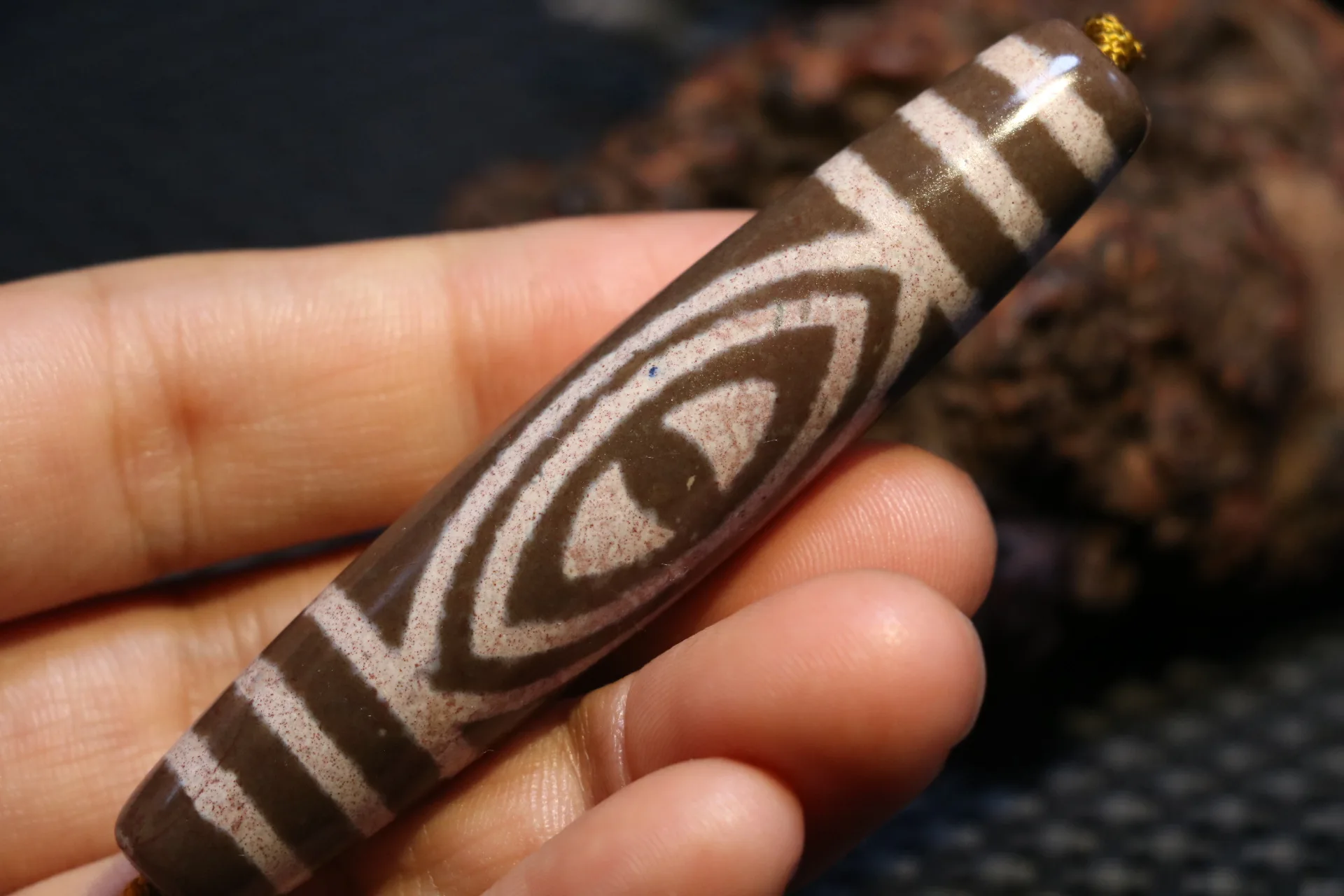 Energy Magic Power Тибетский Старый Агат красные точки Cinnabar 2 длинные бусины дзи подвеска