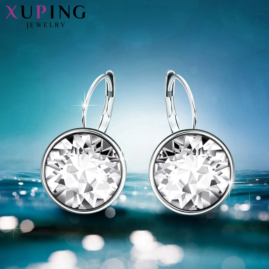 Xuping модные Кристаллы от Swarovski цвет красочные серьги с родиевым цветным покрытием Шарм для женщин ювелирные изделия подарок XE2189