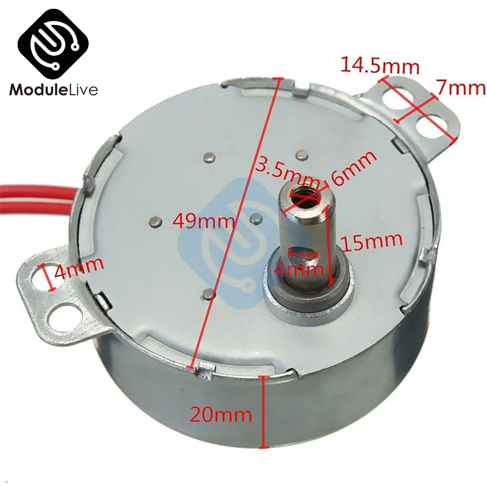 50/60Hz 5 6 r/мин стабильной синхронный двигатель TYC 50 AC 220V 12V Pro 4KGF.CM крутящий момент 4W CW