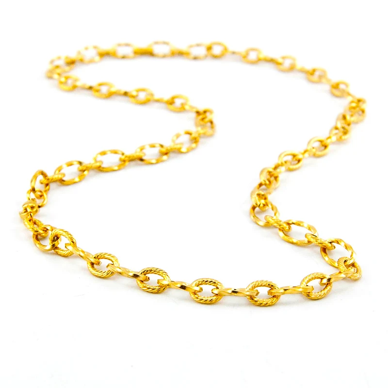 

5pcs women necklace Stainless steel Twist ROLO O egg Necklace silver/gold color ornamental personalized Cable chain wholesale